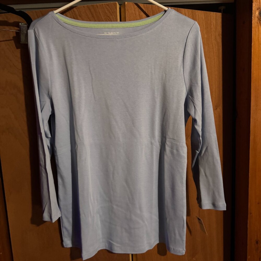 Talbots blue long sleeve tee